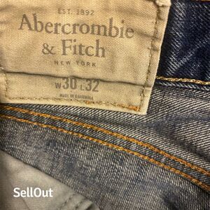 Vintage Abercrombie & Fitch Men's Bootcut Jeans W30 L32 Blue Denim